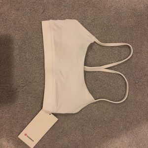 NWT lululemon Y white sports bra